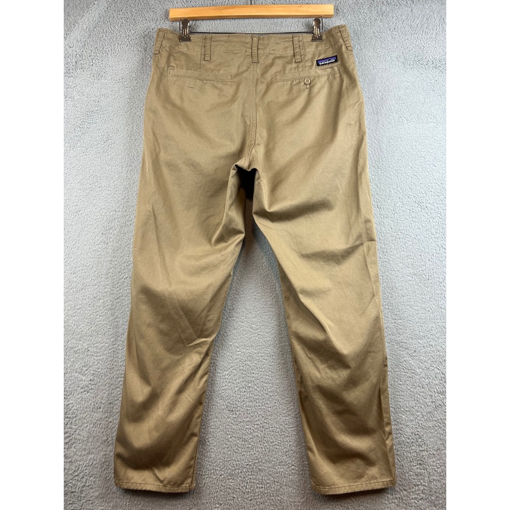 Patagonia Mens Organic Cotton Twill Chino Pants Khaki Tan Size 36 Outdoor Casual